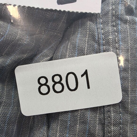 Mens Joseph Abboud Gray Pin Striped Chino Shorts 100% Linen 11" Inseam Size 33 - Picture 11 of 11